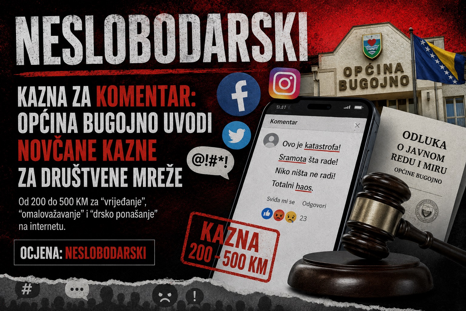 Općina Bugojno širi ovlasti na internet: Može li vas općina kazniti zbog onoga što napišete na Facebooku?